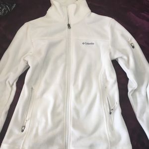 Columbia white fleece jacket